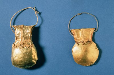 Bulla, amulet worn by freeborn Roman children until they reached maturity, Herculaneum, Roman, 1st century by Roman